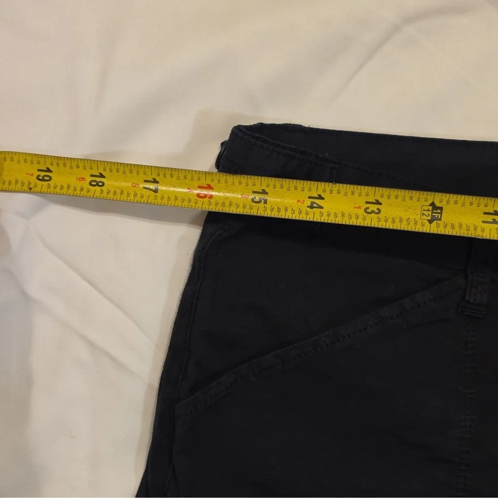 Sanctuary Women's Black Solid Chino Shorts 28 Flat Front Pockets Button #98
